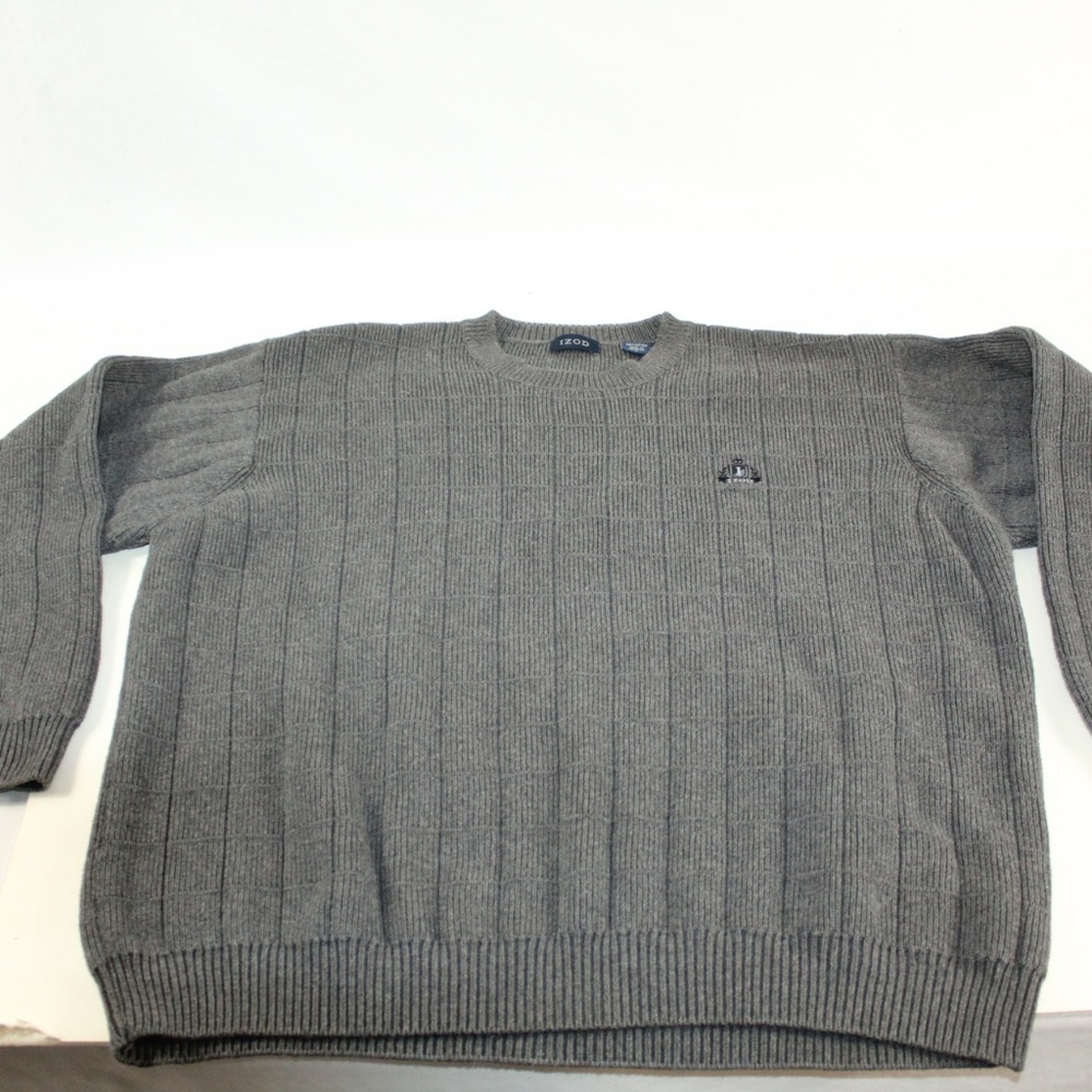 Long Sleeve Grey Sweater 100% Cotton Size Large